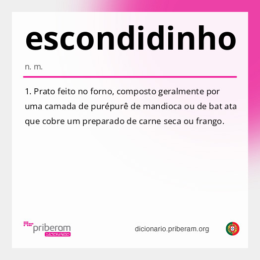 Significado de escondidinho