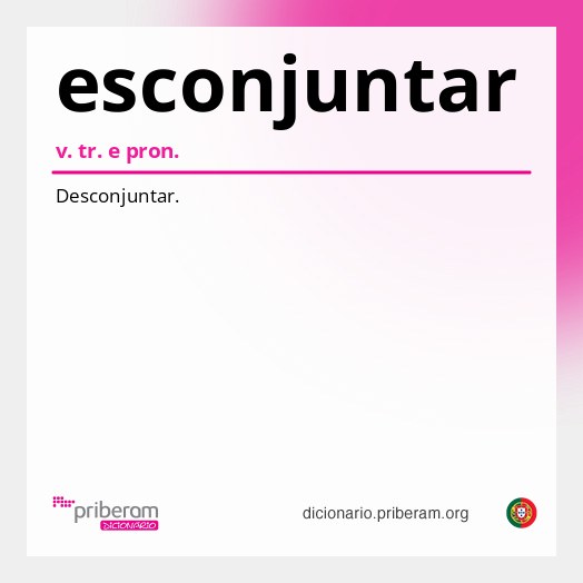 Significado de esconjuntar