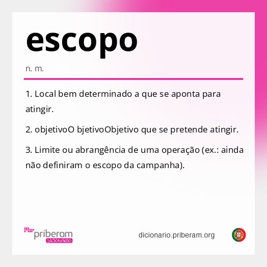 Significado de escopo