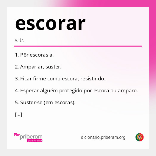 Significado de escorar