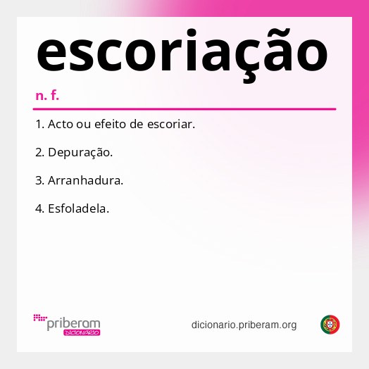 Significado de escoriação