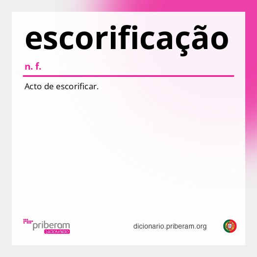 Significado de escorificação