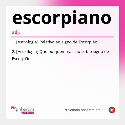 Significado de escorpiano