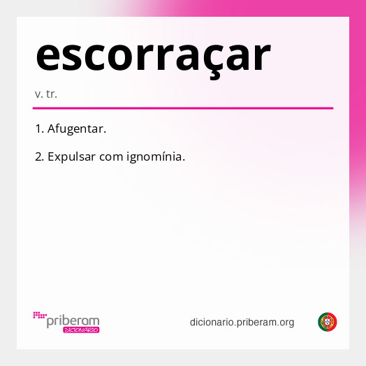 Significado de escorraçar