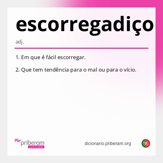 Significado de escorregadiço