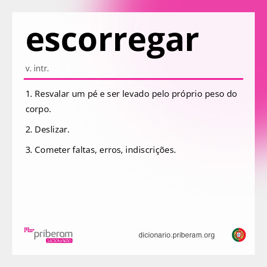 Significado de escorregar