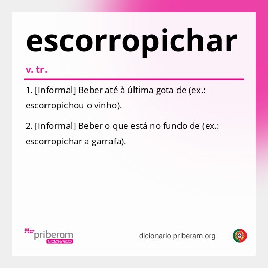 Significado de escorropichar