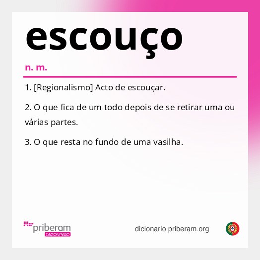 Significado de escouço