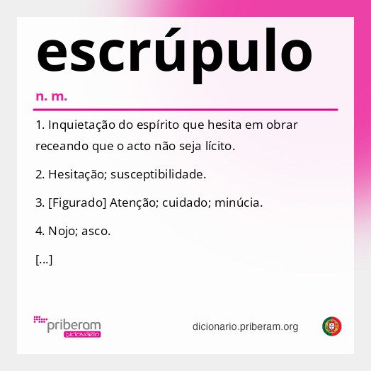 Significado de escrúpulo