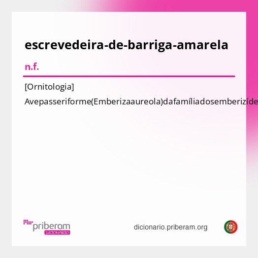Significado de escrevedeira-de-barriga-amarela