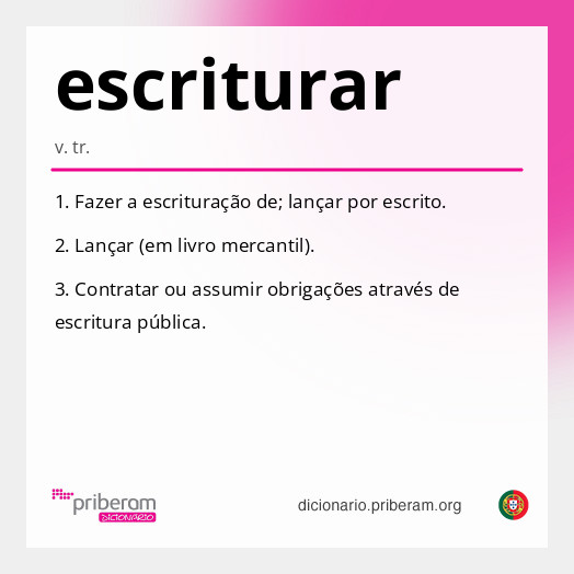 Significado de escriturar