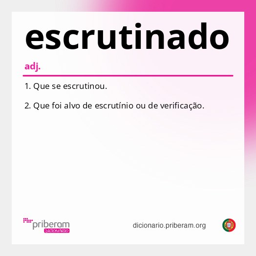 Significado de escrutinado