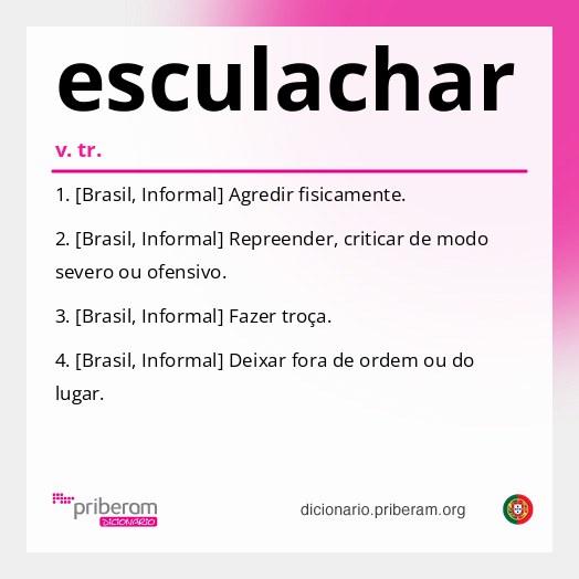 Significado de esculachar