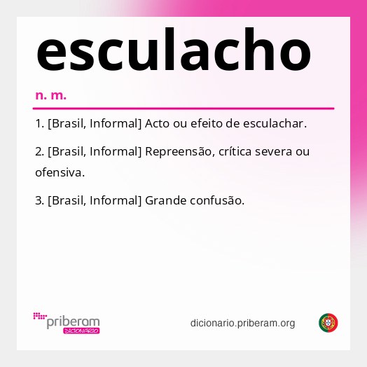 Significado de esculacho