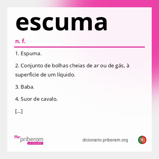 Significado de escuma