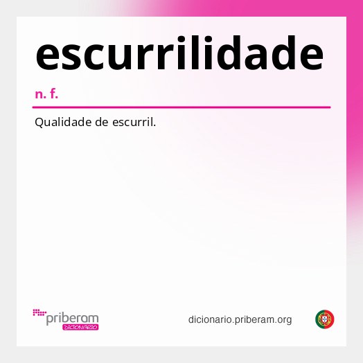 Significado de escurrilidade