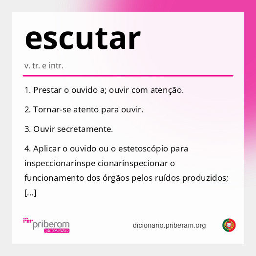 Significado de escutar