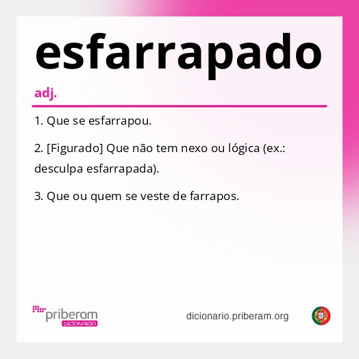 Significado de esfarrapado