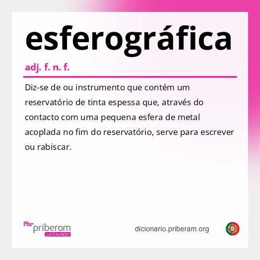Significado de esferográfica
