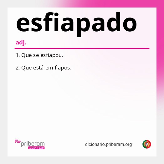 Significado de esfiapado