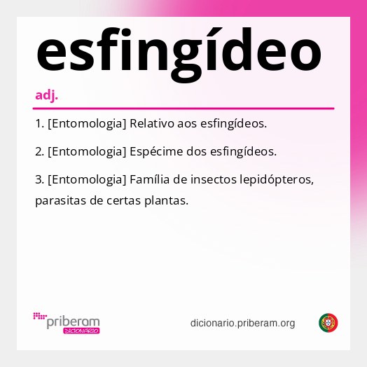 Significado de esfingídeo