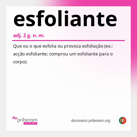 Significado de esfoliante