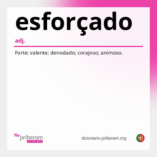 Significado de esforçado