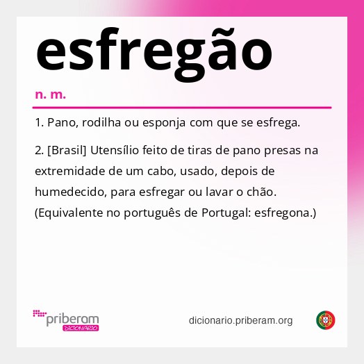 Significado de esfregão