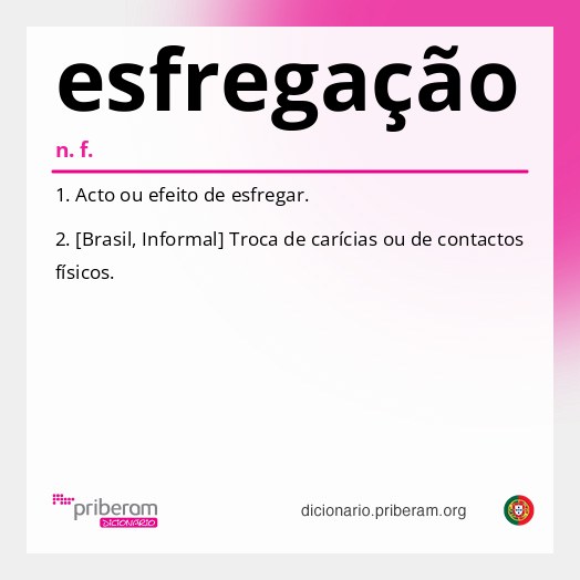 Significado de esfregação