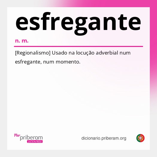 Significado de esfregante