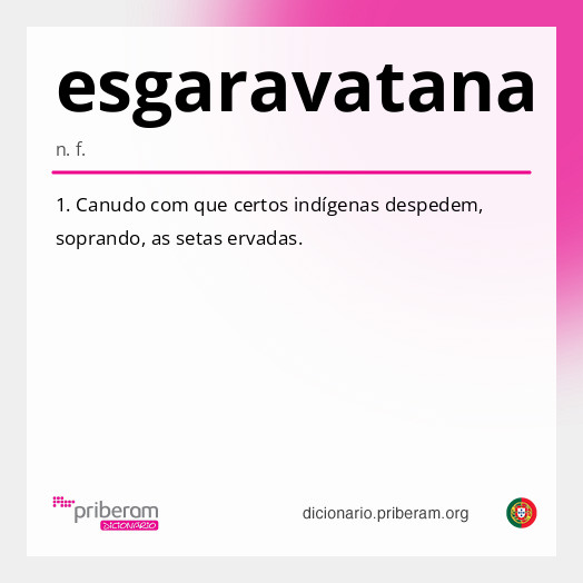 Significado de esgaravatana
