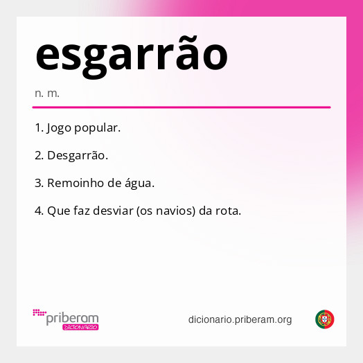 Significado de esgarrão