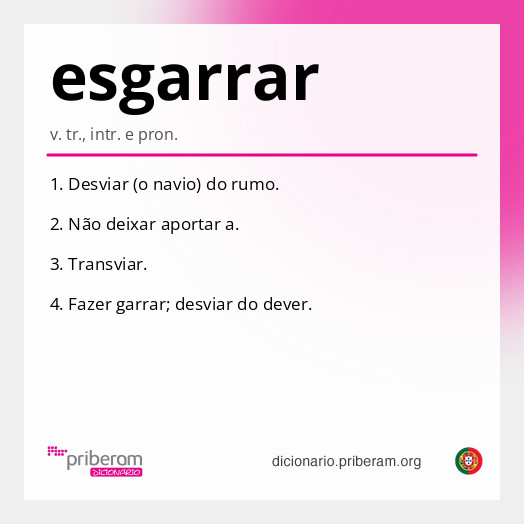 Significado de esgarrar