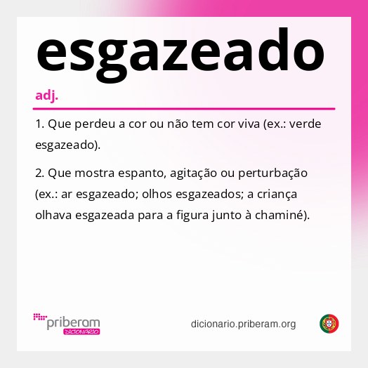 Significado de esgazeado