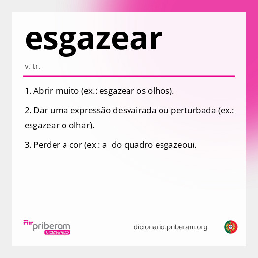 Significado de esgazear