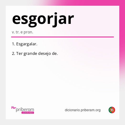 Significado de esgorjar
