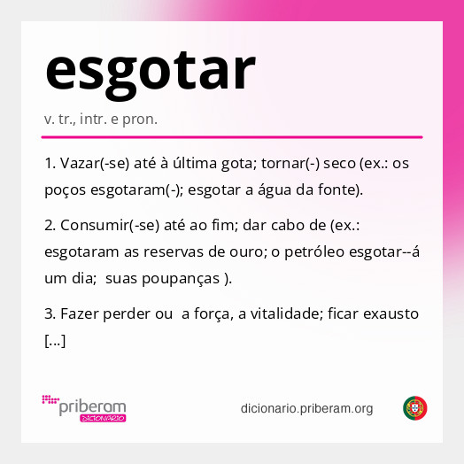 Significado de esgotar