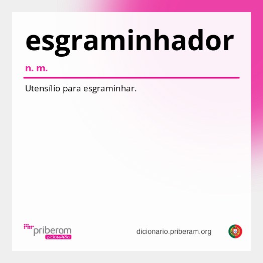 Significado de esgraminhador