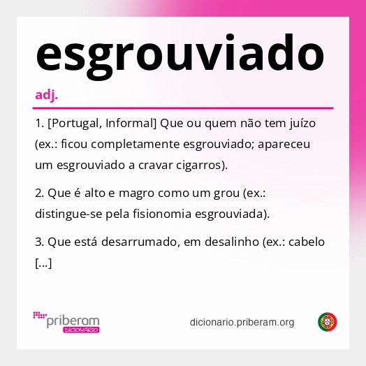 Significado de esgrouviado