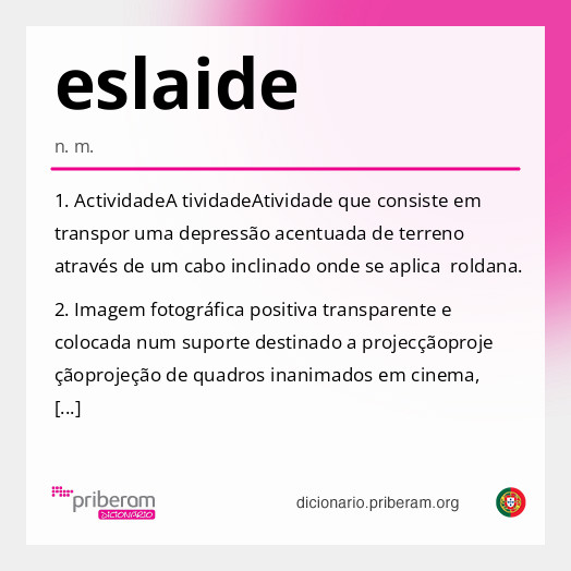 Significado de eslaide