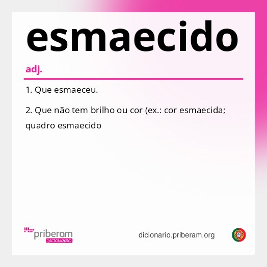 Significado de esmaecido