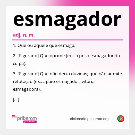 Significado de esmagador