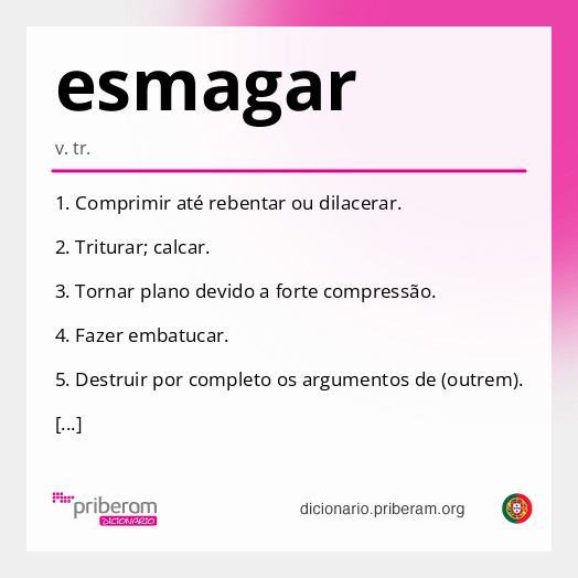 Significado de esmagar
