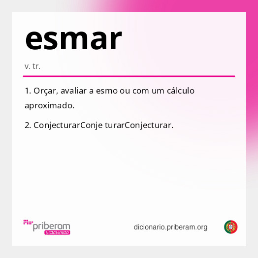 Significado de esmar