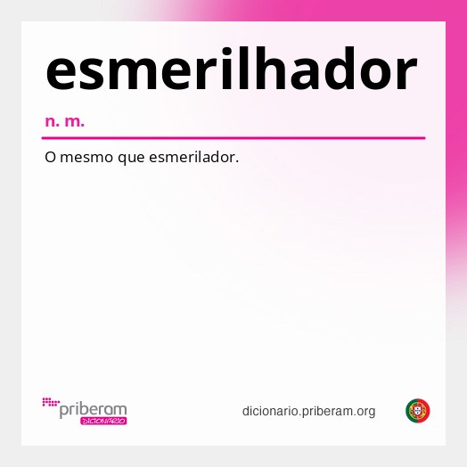 Significado de esmerilhador
