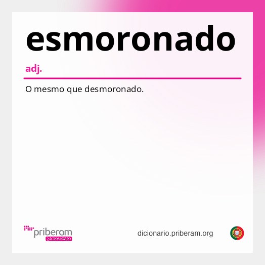 Significado de esmoronado