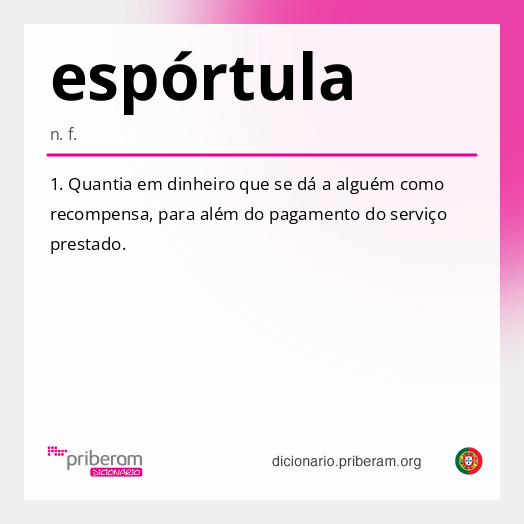Significado de espórtula