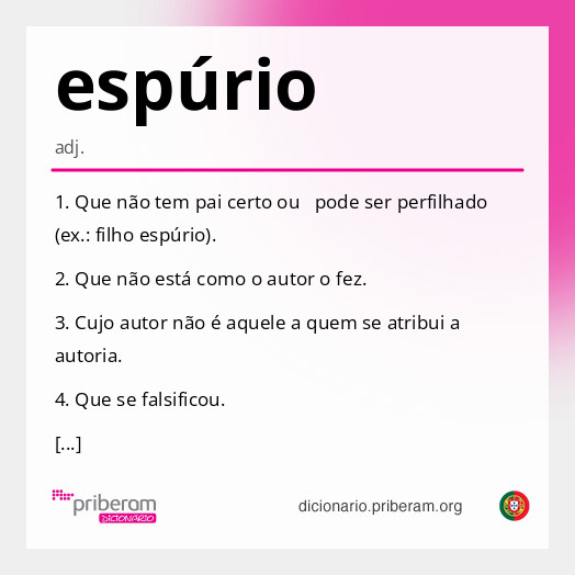 Significado de espúrio