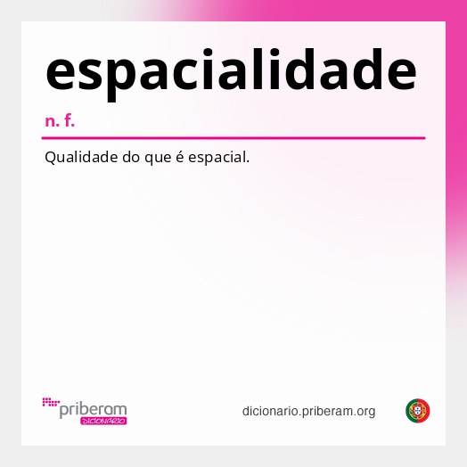 Significado de espacialidade