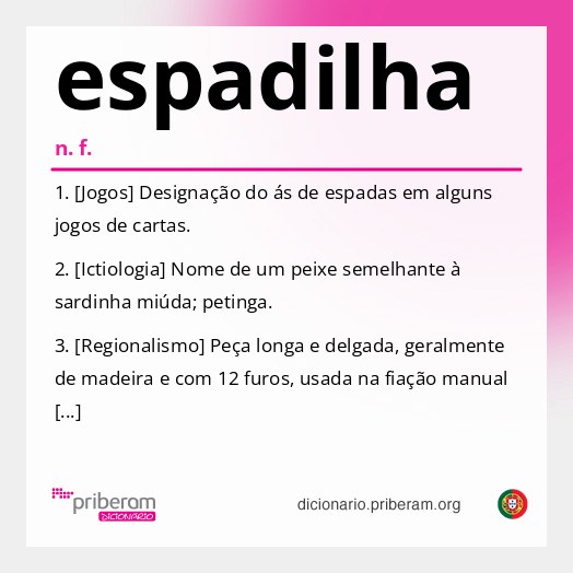 Significado de espadilha